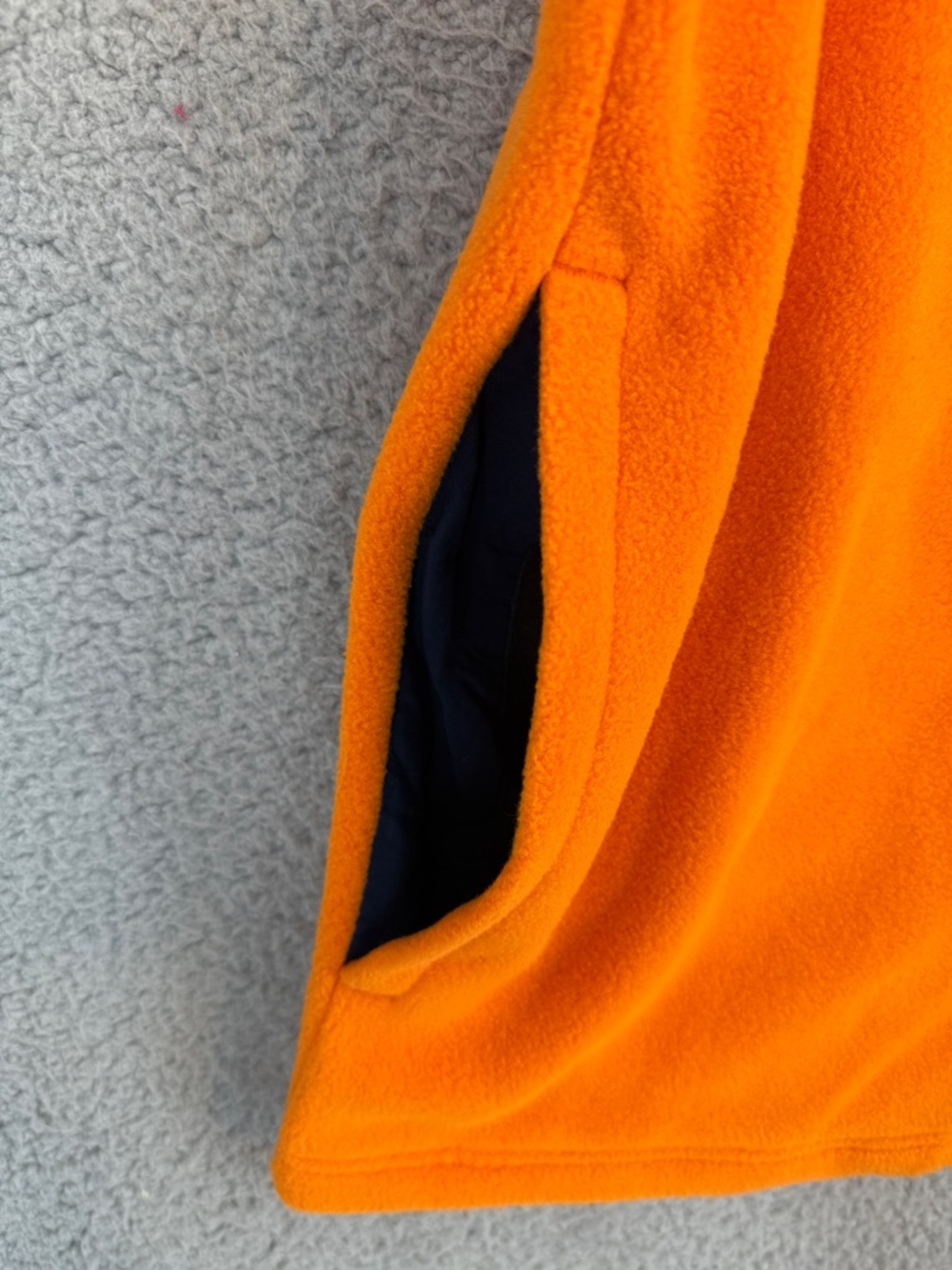 Columbia PFG Mens 2XL Orange Fleece  full zip Vest with Black Trim Fishing - Picture 4 of 9